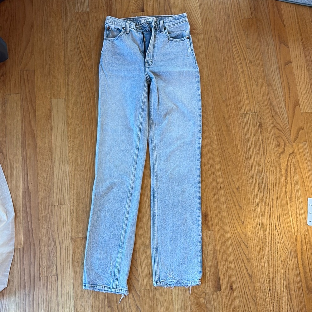 Abercrombie - the 90s straight ultra high rise in 0 long